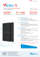 Modules photovoltaïques Trina 590W 600W 610W 620W Panneaux solaires monocristallins