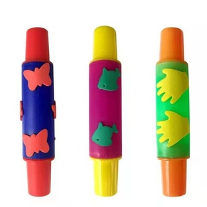 Ensemble de rouleaux tampons en éponge plastique multicolores pour artistes, pour peinture graffiti, DIY, pochoirs manuels, artisanat, jouets éducatifs pour enfants 18cm - Product Image 3