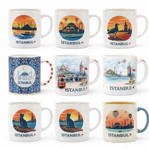 Tazza in Porcellana Dolomite Personalizzata con Design della Moschea Suleimaniana di <span class=keywords><strong>Istanbul</strong></span>, Souvenir da Viaggio, Lavabile in Lavastoviglie e Microonde, con Manico - Product Image 5