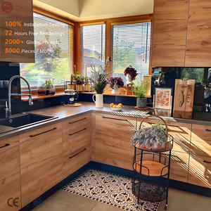 خزائن مطبخ خشبية غير مكتملة من GINO، خزائن مطبخ عصرية مخصصة من خشب الكرز، خزائن مطبخ فاخرة - Product Image 1