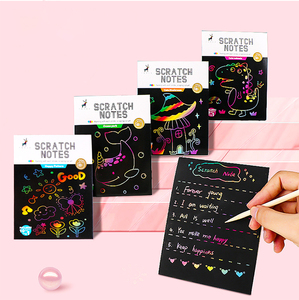 Libro de Pintura y Colorear Personalizado con Tapa Blanda, Papel Kraft, Diseño <span class=keywords><strong>Arco</strong></span>íris Mágico para Rascar, Impresión de Libros de Rompecabezas para Niños - Product Image 3