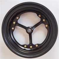 Roue de mesure pour semoir agricole John Planter en fonte de fer 4,5x16 pouces (400x115mm) avec pneus semi-pneumatiques anti-friction naturels