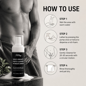 <span class=keywords><strong>Detergente</strong></span> <span class=keywords><strong>Intimo</strong></span> <span class=keywords><strong>Uomo</strong></span> Personalizzato OEM con Olio di Tea Tree ed Estratto di Aloe Vera, Rimuove gli Odori, Rinfrescante, Schiuma Igienizzante 120ml - Product Image 4