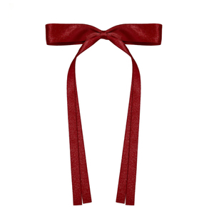 Dameslint Strik Haarclip Aan De Zijkant Met Vloeiende Stropdas Lieve Schattige Haarspeld Voor Dames Meisjes Haaraccessoires Feest - Product Image 4
