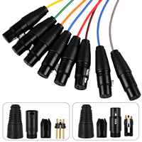 Câble de signal audio multicanal 8 voies pour éclairage de scène, ligne sonore et de signalisation, connecteur multiconducteurs XLR mâle et femelle en paire