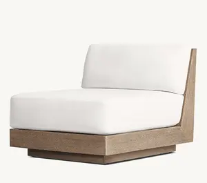 MAYA 고급 파티오 가구 싱글 소파 티크 럭셔리 디자인 정원 발코니 해변 맞춤형 모듈 형 암리스 라운지 의자