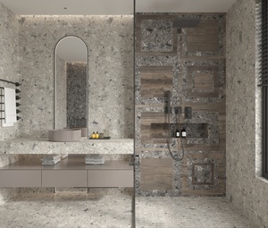 Terraço olhar porcelanato com correspondência telha arte decorativa para o banheiro cozinha piso sala de estar grande espaço aberto - Product Image 4
