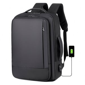 Free Custom Logo Waterproof College Student <b>Backpack</b> Expandable Business Travel Bagpack Laptop <b>Backpack</b> With USB Charging - Product Image 2