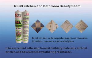 <span class=keywords><strong>R998</strong></span>ประสิทธิภาพสูงกันน้ำ Mildewproof ซิลิโคนสีขาวอุดรูรั่วกาวและยาแนวกระเบื้องสำหรับห้องอาบน้ำฝักบัวกระเบื้องตะเข็บ - Product Image 2