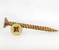 Promotion Vis à tête fraisée Pozi à pointe de coupe, zinguée jaune, à filetage Turbo, métrique et impérial, norme DIN, pour le bois