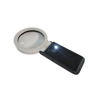 FUKAI TH-7058B 5X 25X Custom Colors 3 AAA Battery USB Powered Acrylic Lens Plastic 32 LED Luminous Handheld Large Magnifying 1