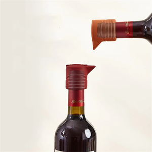 Bouchon de bouteille de vin en silicone réutilisable en gros, bouchon anti-fuite, couvercle de fermeture, bouchon sous vide pour barman - Product Image 1