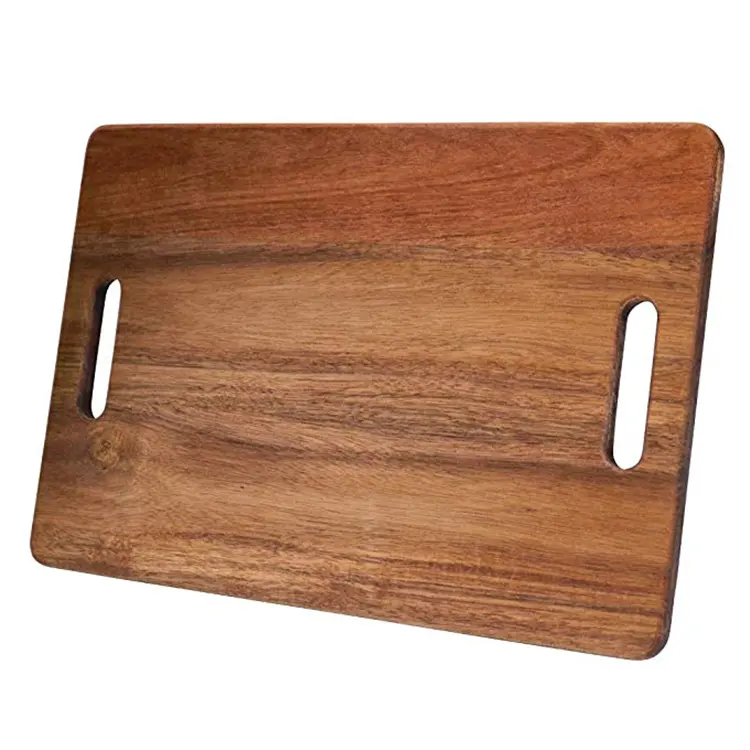 天然アカシアハンドル長方形まな板木材厚