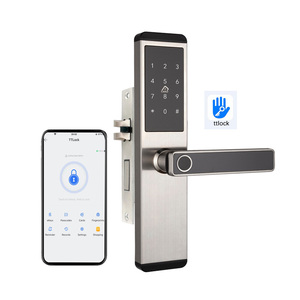 Serrure intelligente bon marché en acier inoxydable chambre à coucher serrure numérique en métal hôtel serrure client Mobile NFC déverrouiller serrure à empreinte digitale hôtel Ttlock - Product Image 1