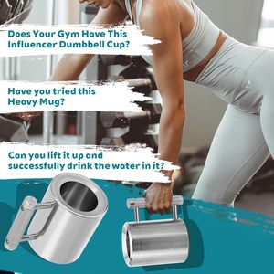 كوب تدريب قوي 10 كوب ماء للوزن والرياضات الخارجية 8 كوب دمبلز كوب قهوة للمنزل وصالة الألعاب الرياضية - Product Image 4