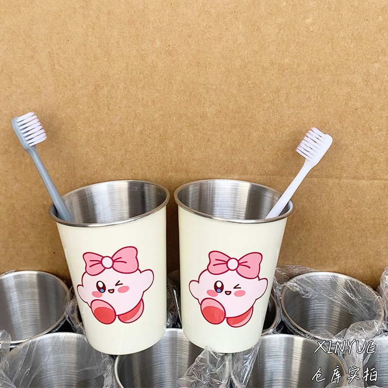 Paquete de 10 cepillos de dientes de doble vaso [Winking Star] de 350 ml (2 cepillos)