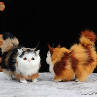 W-6656 personnalisé en peluche Mini Animal chat fourrure pour la maison personnalisé Saint Valentin cadeau