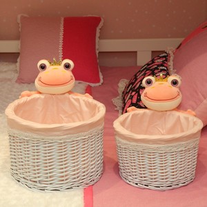 Factory Direct Wholesale 3 Piece Set Wicker Laundry Baskets Willow Storage Basket with <strong>Teddy</strong> <strong>Bear</strong> Decoration - Product Image 4