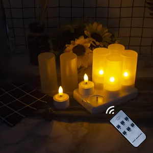 Luz led nocturna pequeña recargable para el hogar, velas decorativas baratas para Hotel, gran oferta