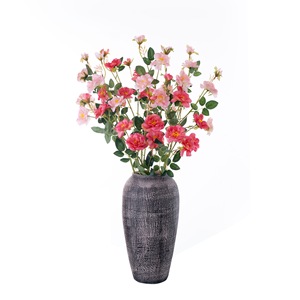 ช่อดอกกุหลาบประดิษฐ์ CallaFloral สีขาวนม สีชมพูเข้ม สีชมพูอ่อน กลีบดอกทำจากโพลีเอสเตอร์ สำหรับตกแต่งบ้านและงานแต่งงาน - Product Image 5
