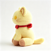 Adorable petite poupée chat jaune personnalisable, jouet en peluche doux de dessin animé, vente en gros, peluche personnalisée