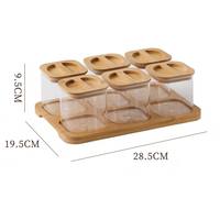 Boîte de rangement hermétique compartimentée en verre borosilicate de style japonais pour collations, noix et bonbons, idéale pour la table basse