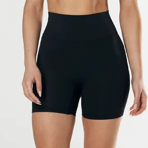 2023 nueva llegada compresión mujeres Yoga Biker pantalones cortos de cintura alta sin costura frontal gimnasio Fitness pantalones cortos para mujeres