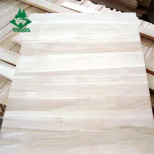 Precios de fábrica, venta al por mayor, tablero de madera pegado con borde de Paulownia sólido barato