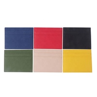 Dompet Saku Depan Rfid Kustom, Pemegang Kartu Kredit Kulit Asli Saffiano Ramping Minimalis