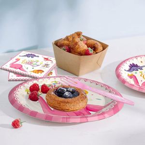 Hot Selling 9-Inch Modern Style Disposal Paper <b>Plate</b> Pack with CMYK 9 Theme for Party Decorations and Birthday Holidays - Product Image 1