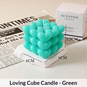 Vela Aromática en Forma de <span class=keywords><strong>Cubo</strong></span>, Decoración Creativa para el Hogar, Accesorios de Fotografía, Cera Hecha a Mano, Regalo Aromático, Difusor de Fragancia - Product Image 2