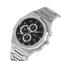 Relojes de pulsera automáticos Hip Hop dorados de lujo para hombre, acero inoxidable 2022, calendario de diamantes de imitación, cuarzo japonés, 5ATM, Simple, 40mm, 20mm