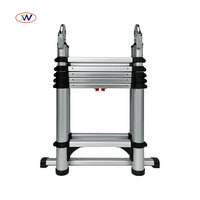 Échelle télescopique pliable multifonctionnelle en aluminium à haute compétitivité pour grenier