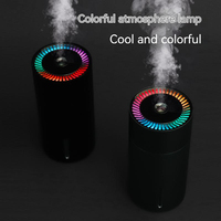 Diffuseur d'huiles essentielles portable 260 ml, lumière colorée, diffuseur d'huiles essentielles pour voiture, mini purificateur d'air personnel USB, humidificateur ultrasonique à brume fraîche électrique