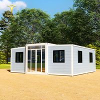 Petite maison de conteneur extensible avec remorque sur roues