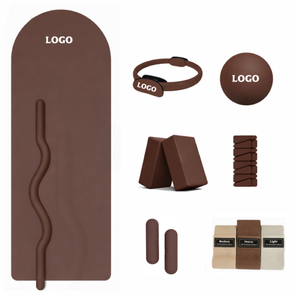 Custom Logo Brown Accesorios Pilates Socken Pilates Outfit Set Fabric Resistance Band Magic Circle Yoga <b>Block</b> Pilates Ring - Product Image 1