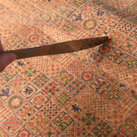 Tissu en liège imprimé KEMERLIN, similicuir PU résistant à l'eau, écologique, motif grain de bois, pour chaises et chaussures - En stock