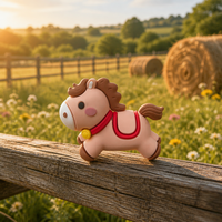 Breloques personnalisées en PVC souple en forme de sabot de cheval de dessin animé, épingles décoratives pour chaussures pour enfants et adultes