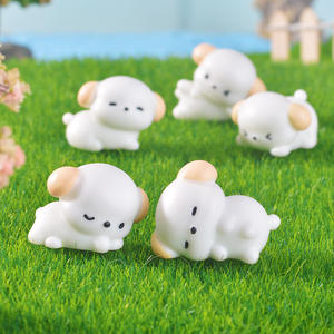 Produk baru lintas batas lanskap mikro anjing putih kecil kreatif aksesori Diy rumah boneka lansekap ornamen mobil - Product Image 2
