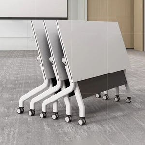 Nouvelle table de <span class=keywords><strong>conférence</strong></span> pliable réglable 2025 avec roulettes, bureau de négociation commercial pour hôtel et entreprise - Product Image 2