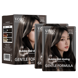 VOJO Teinture capillaire à bulles tendance en gros 25ml*10 sachets, à base de plantes, sans ammoniaque, couleur longue durée, produit phare en Asie du Sud-Est - Product Image 1