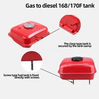 Réservoir de carburant diesel de haute qualité GW 168F 170F pour moteur de machines d'ingénierie refroidi par air, garantie 1 an, neutre
