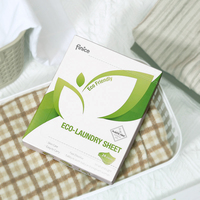 Feuilles de lessive jetables écologiques Finice, parfum frais, faible mousse, super concentrées, lavage à la main et en machine