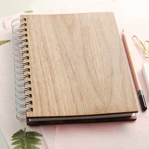 LABON-cuaderno personalizado <span class=keywords><strong>de</strong></span> bambú, tamaño A5, cubierta <span class=keywords><strong>de</strong></span> madera en blanco, espiral - Product Image 5
