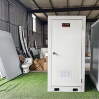 Cabine de douche et toilettes mobiles portables en acier industriel, vente chaude du fabricant chinois