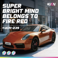 PVC Berkualitas Tinggi Mudah Dilepas Tanpa Sisa Perekat Tahan Lama Bebas Gelembung Udara PET-Super Bright Mind Belongs ToFire Red