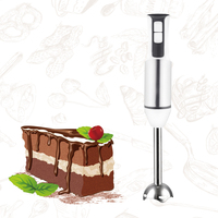 Mixeur Plongeant Électrique Portable 220V Mini 4-en-1 avec Hachoir et Bol en Plastique pour Smoothies – Idéal Cuisine Extérieure