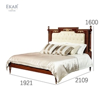 Cama de Lujo Imperial Kensington de EKAR |   Base de Cama de Madera con Diseño Clásico Inglés y Tapizado |   Muebles de Alta Gama para Suite Principal