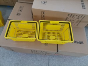In Stock Hookei Wholesale Supermarket Shopping <b>Baskets</b> 28L <b>Baskets</b> Multiple Color Available Support Logo Printing - Product Image 3