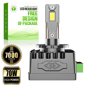 Faros LED D3S de 70W, 7000Lm, 6500K, 12-24V con Refrigeración de Doble Tubo Confiable para Flotas Comerciales Premium y Servicios de Limo - Product Image 1